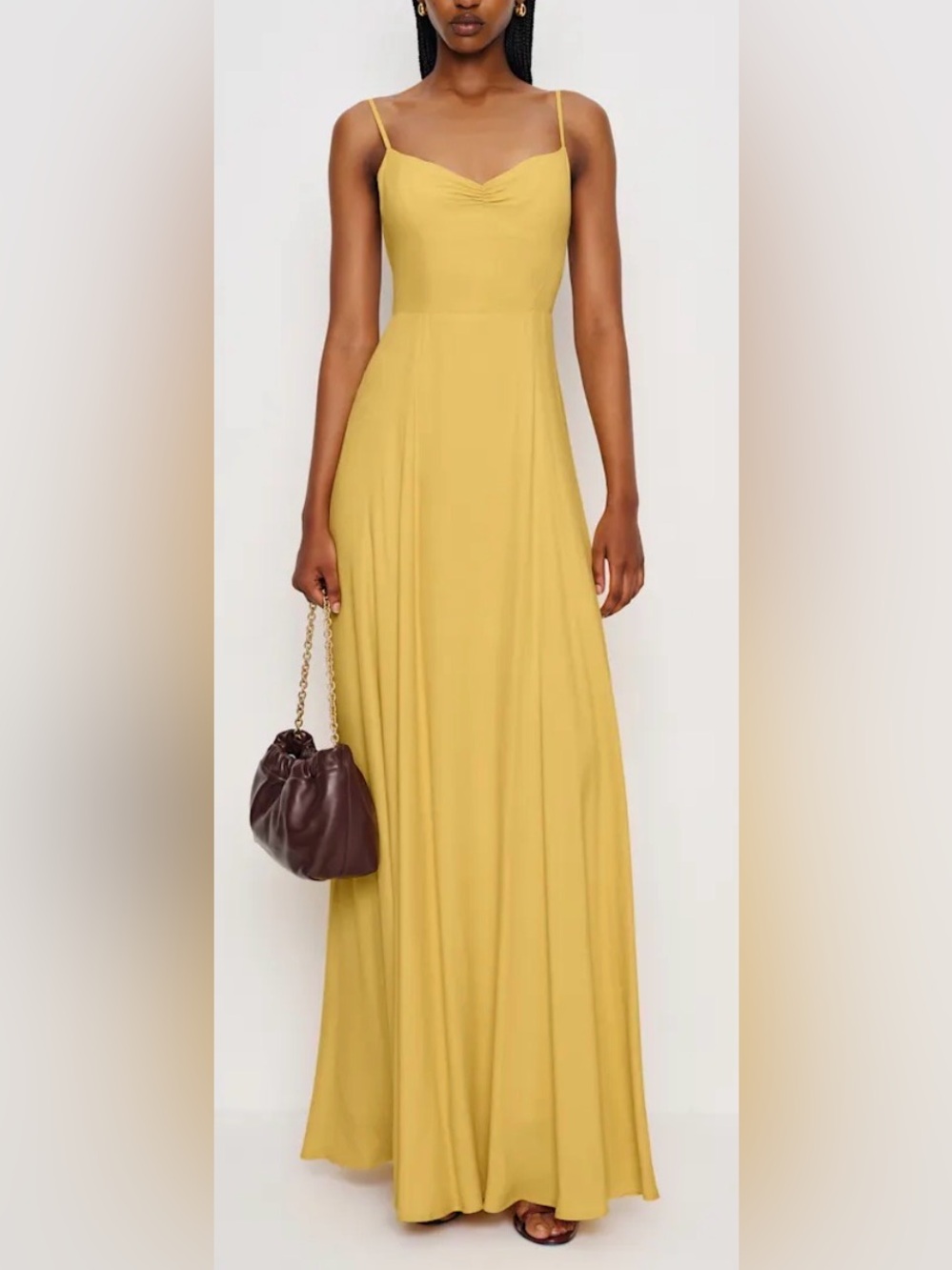 NEW Reformation Thistle Dress buttercup butter yellow size 6
